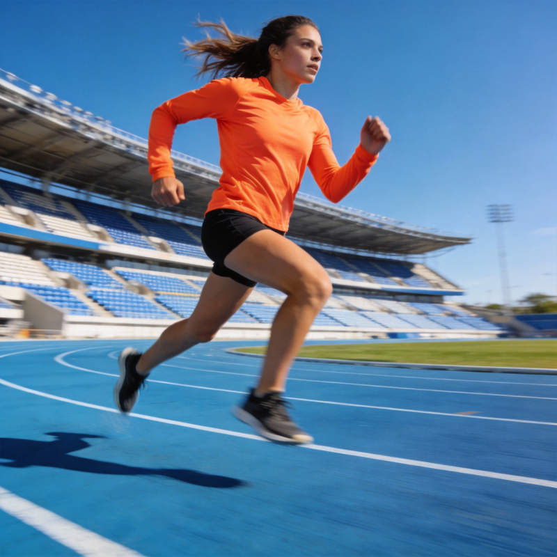 跑道上的奔跑者图片