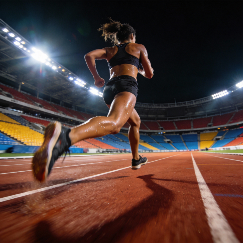 夜跑冲刺 光影追梦图片