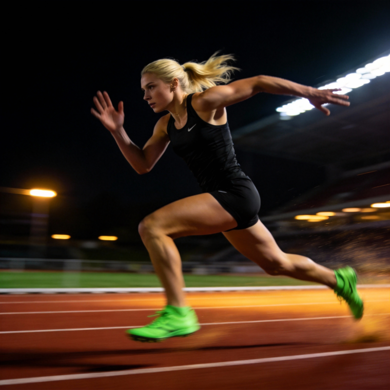 夜跑冲刺瞬间图片