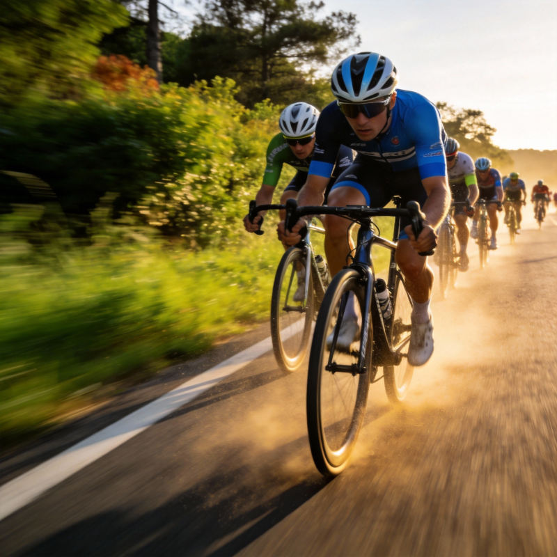 疾驰的骑行者图片