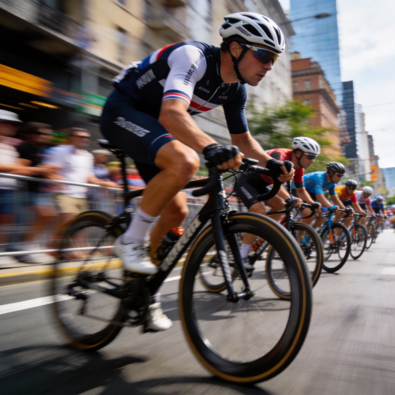 城市骑行竞速赛图片