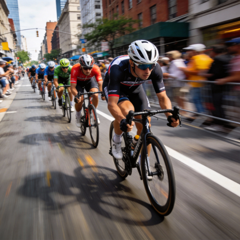 城市骑行竞速赛图片