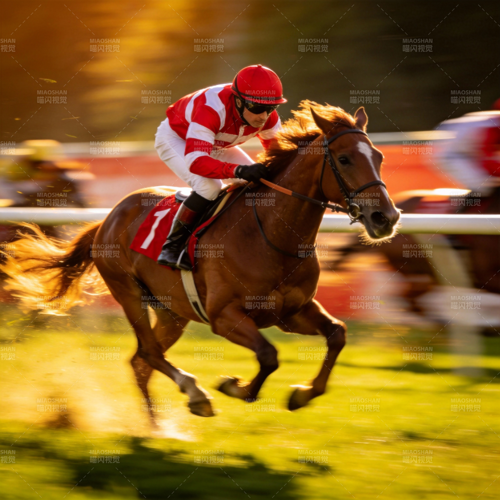 赛马飞驰瞬间图片