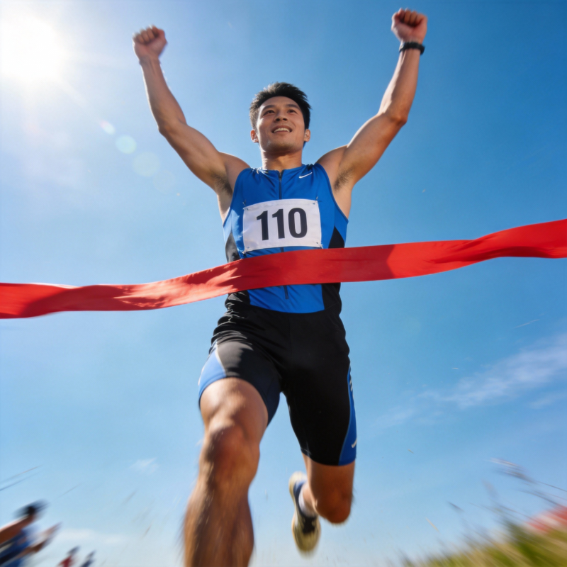 冲刺夺冠瞬间图片