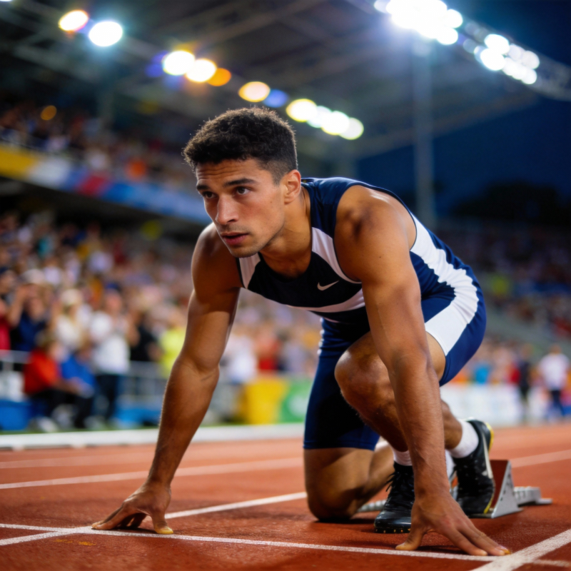 起跑线上的冲刺瞬间图片