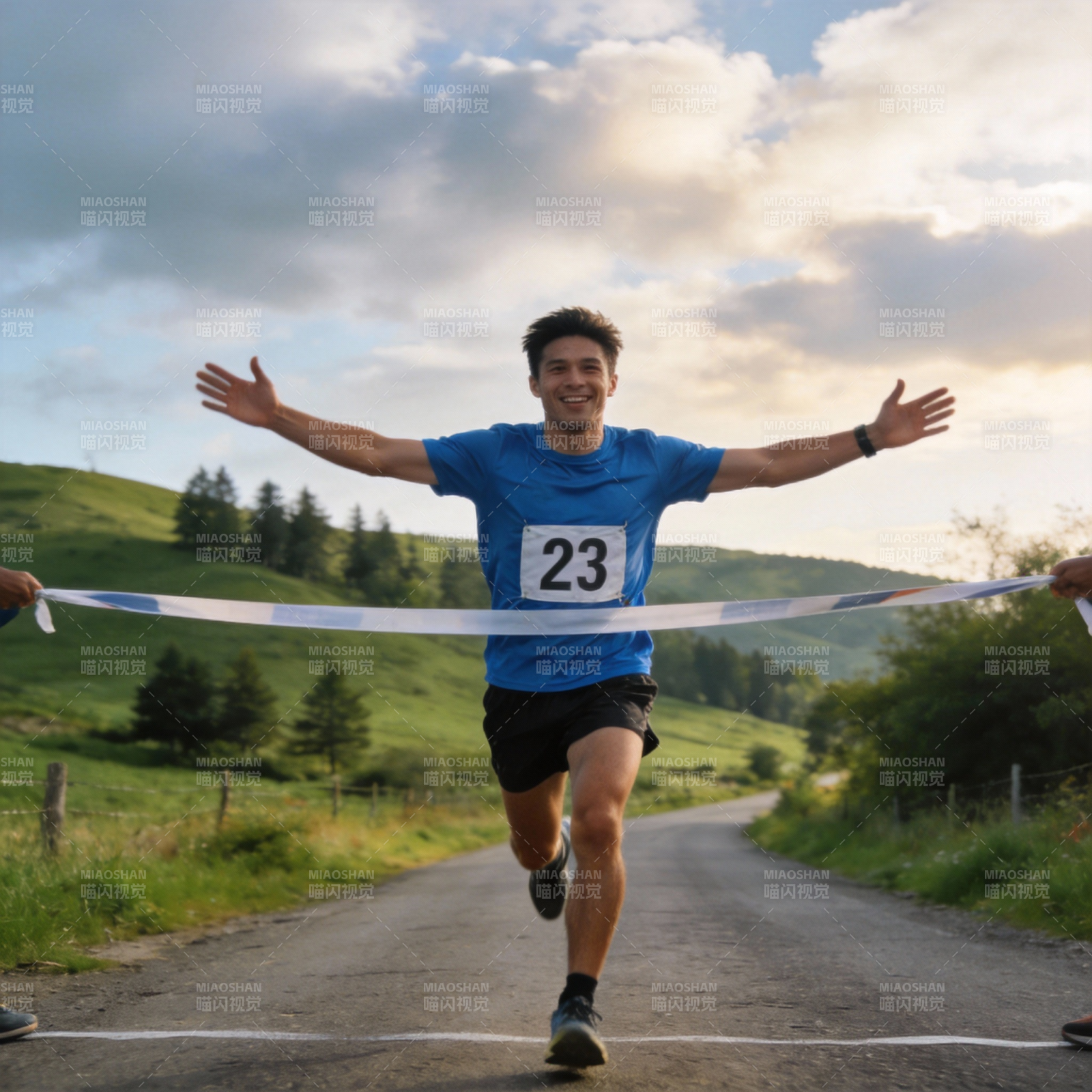 冲线瞬间 胜利在望图片