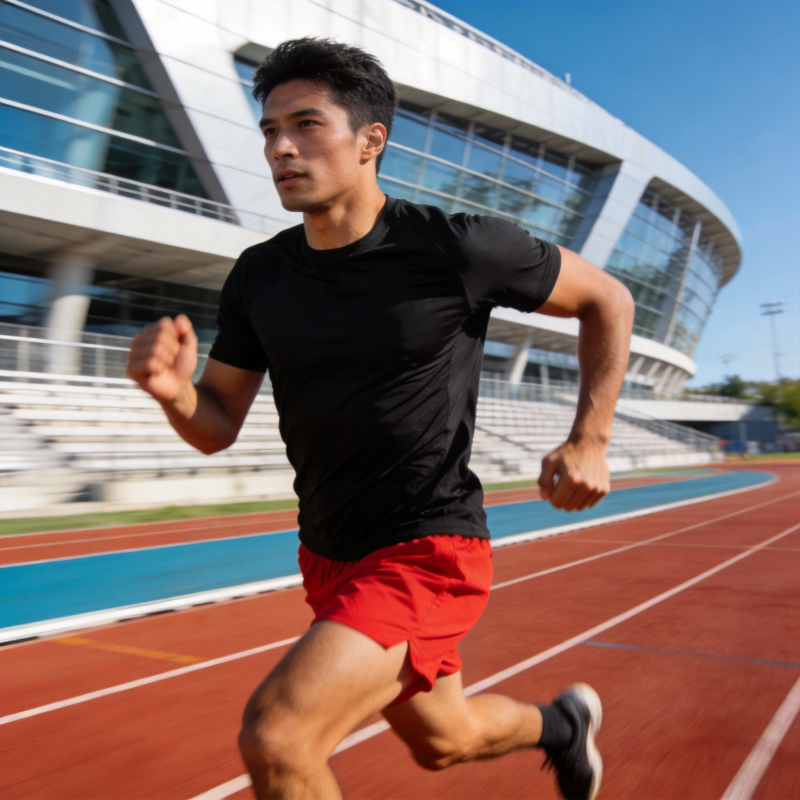 赛道上的奔跑者图片