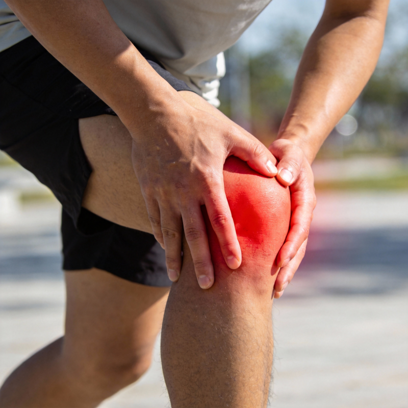 膝盖疼痛困扰运动者图片