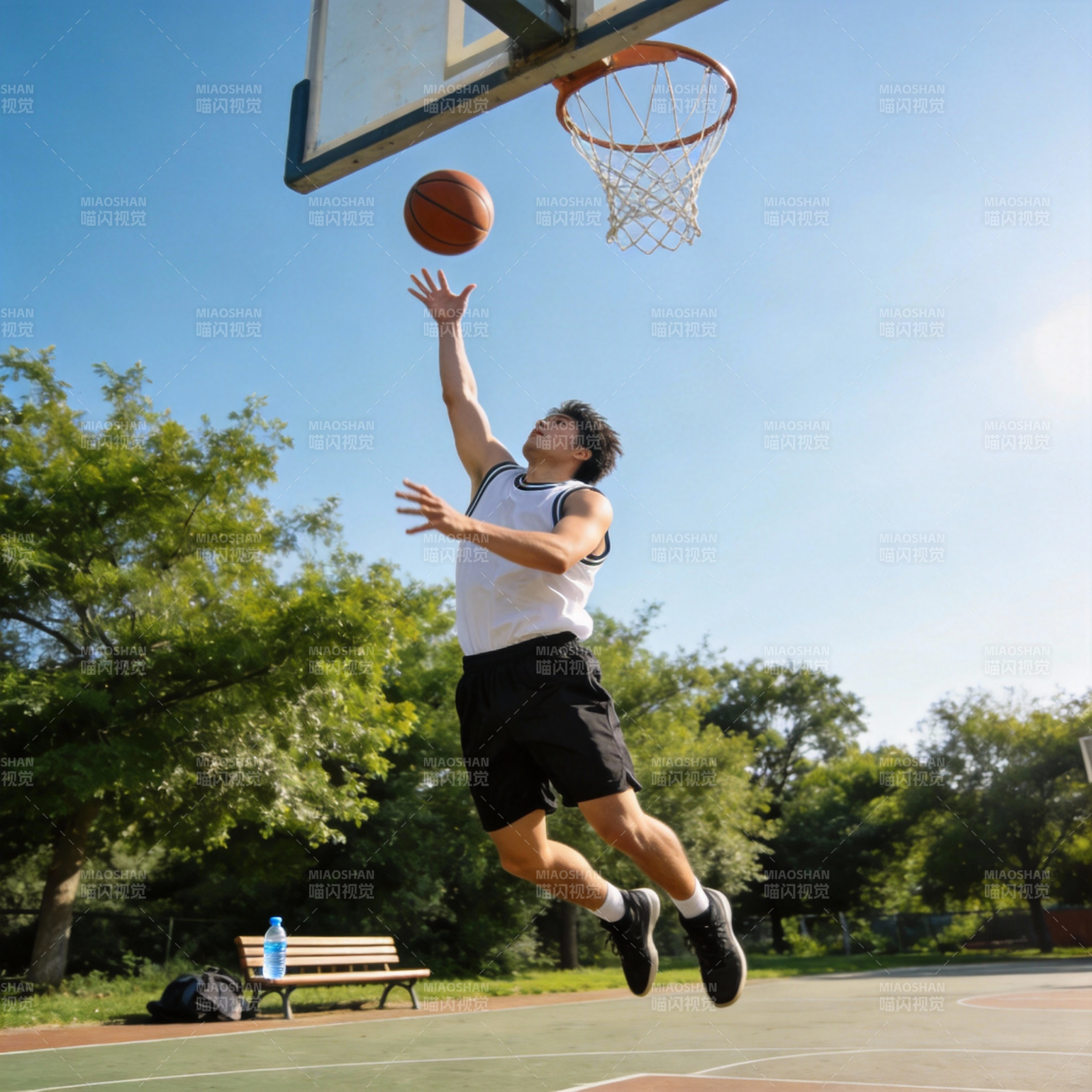 篮球扣篮瞬间图片