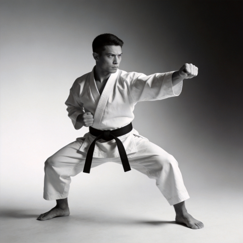 空手道高手姿态图片