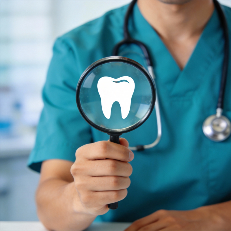 牙医放大镜看牙图片