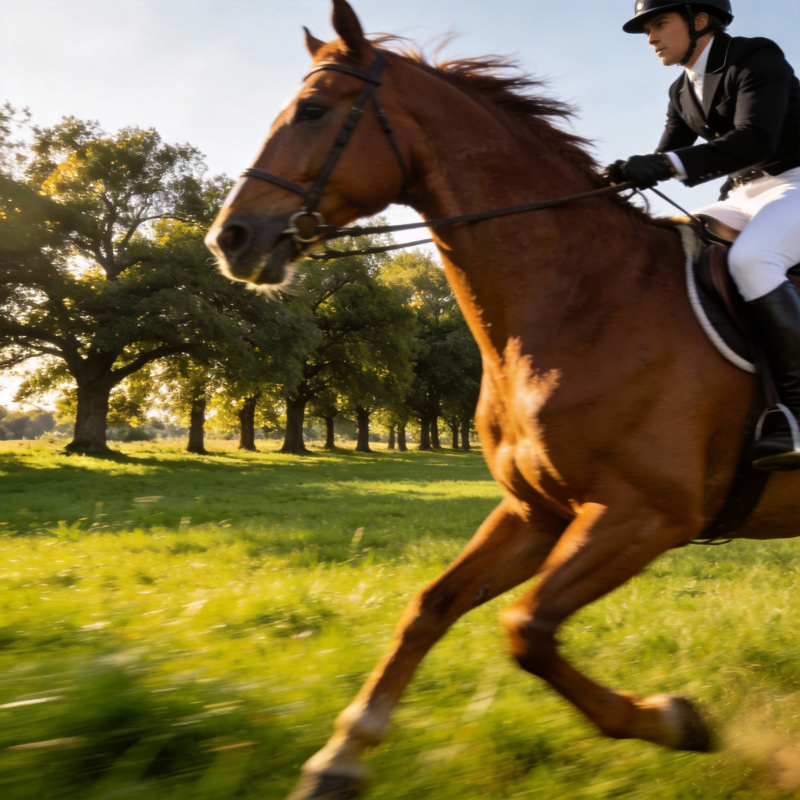 骏马飞驰绿野间图片