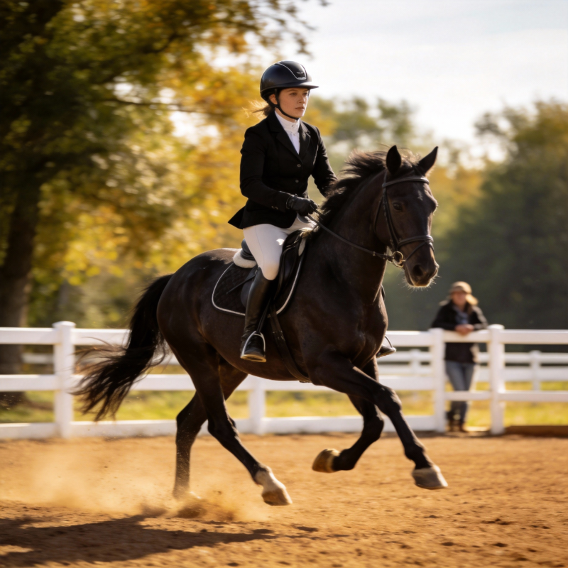 骑手驰骋赛场图片
