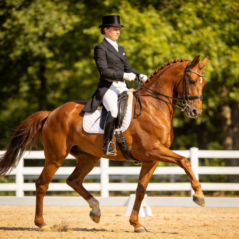 优雅骑手与骏马图片