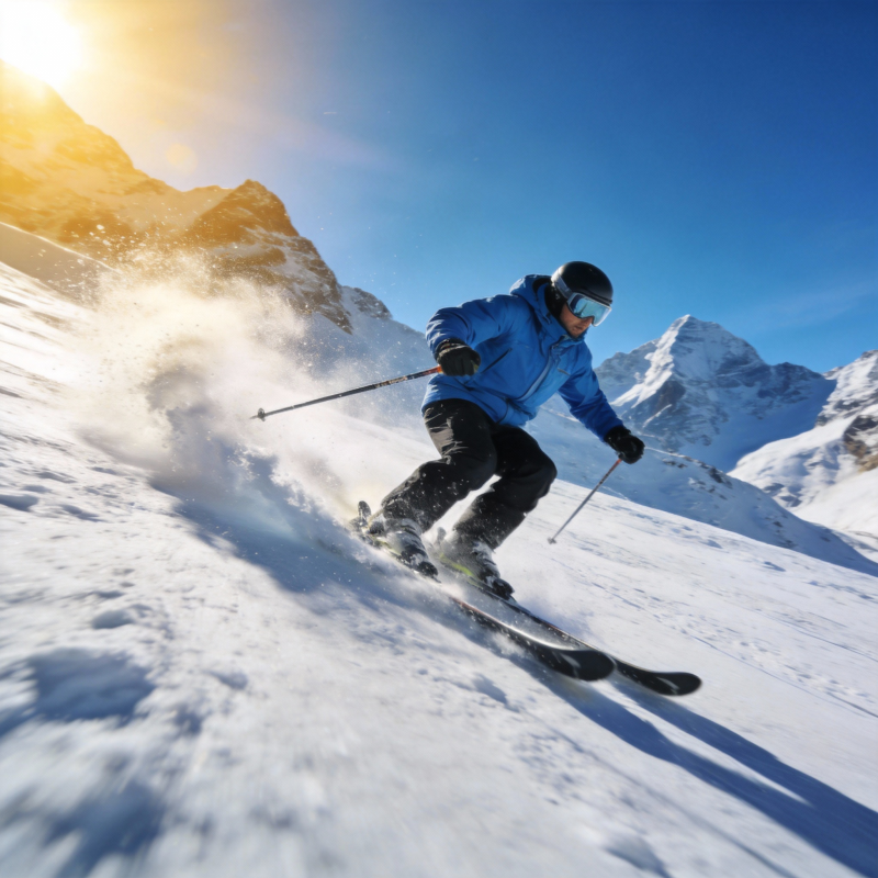 雪山疾驰 尽享滑雪快感图片