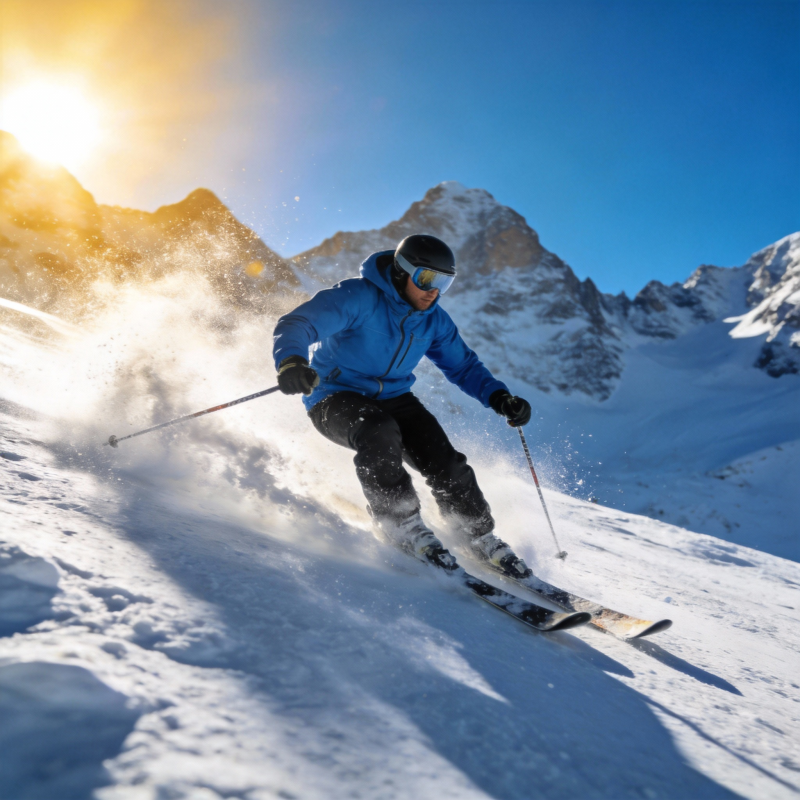 雪山疾驰 尽享滑雪快感图片