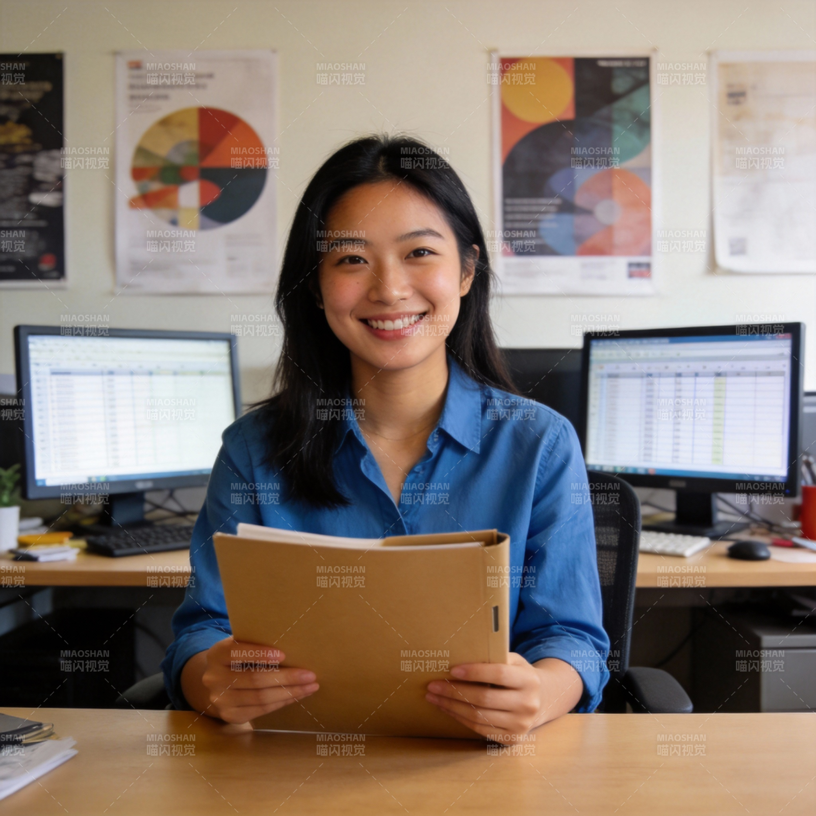 职场微笑女青年图片