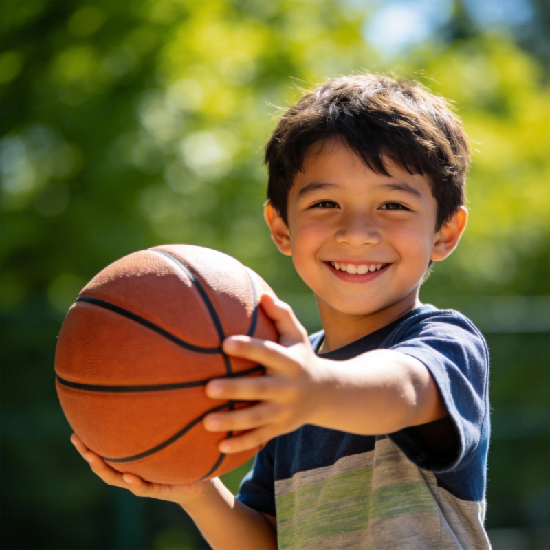 快乐篮球小少年图片