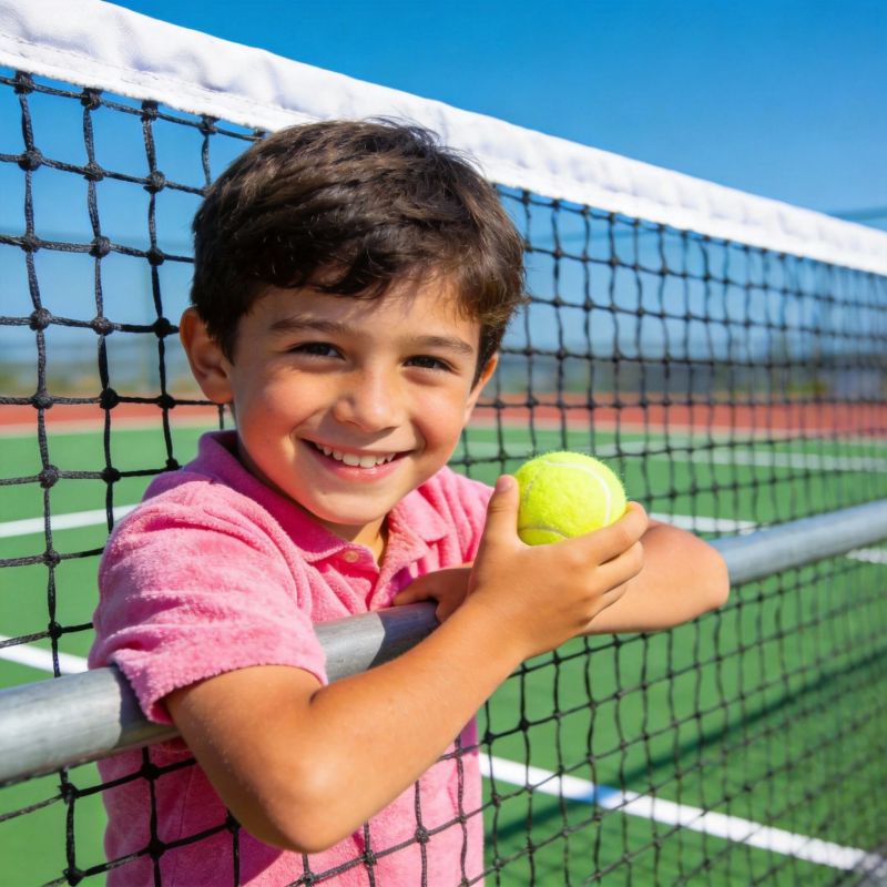 小网球手微笑瞬间图片