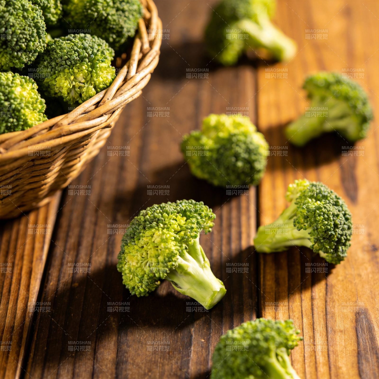 新鲜西兰花特写图片