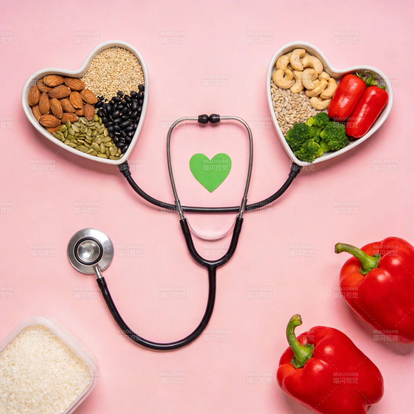 健康饮食 心形美食图片