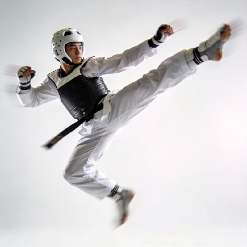 跆拳道高踢瞬间图片