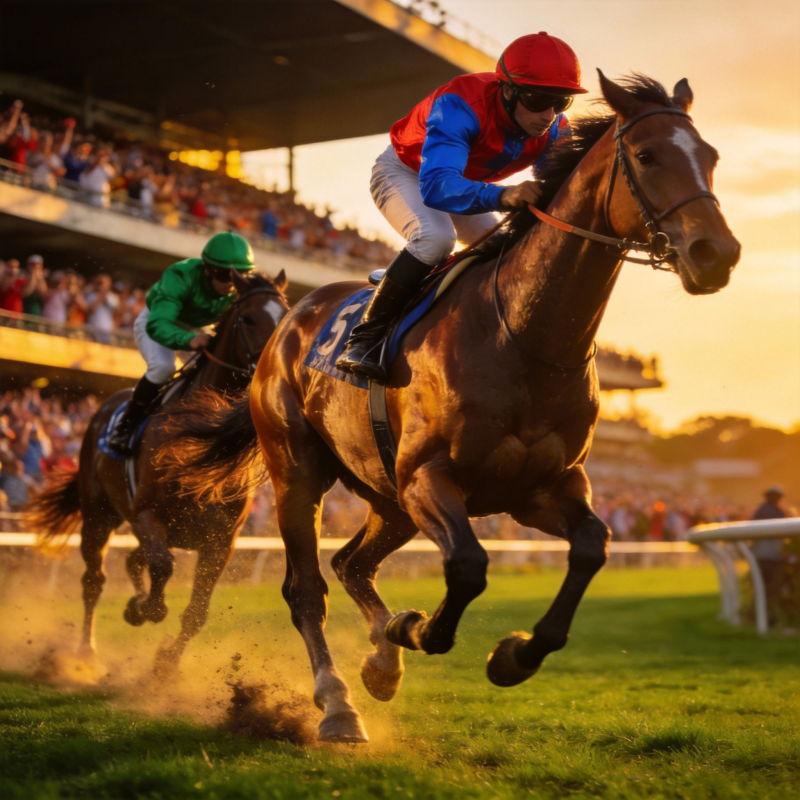 赛马冲刺瞬间图片