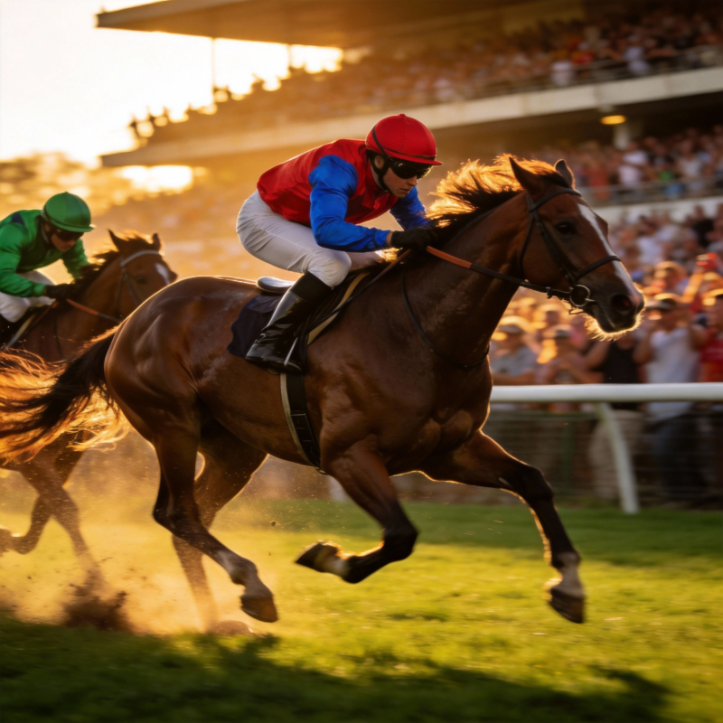 赛马冲刺瞬间图片