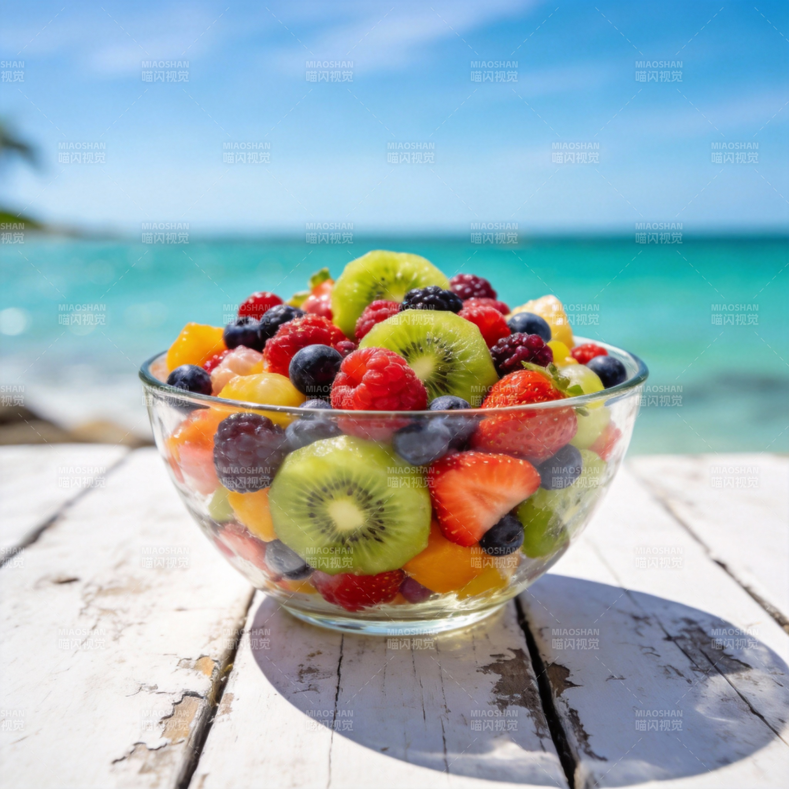 海边水果盛宴图片