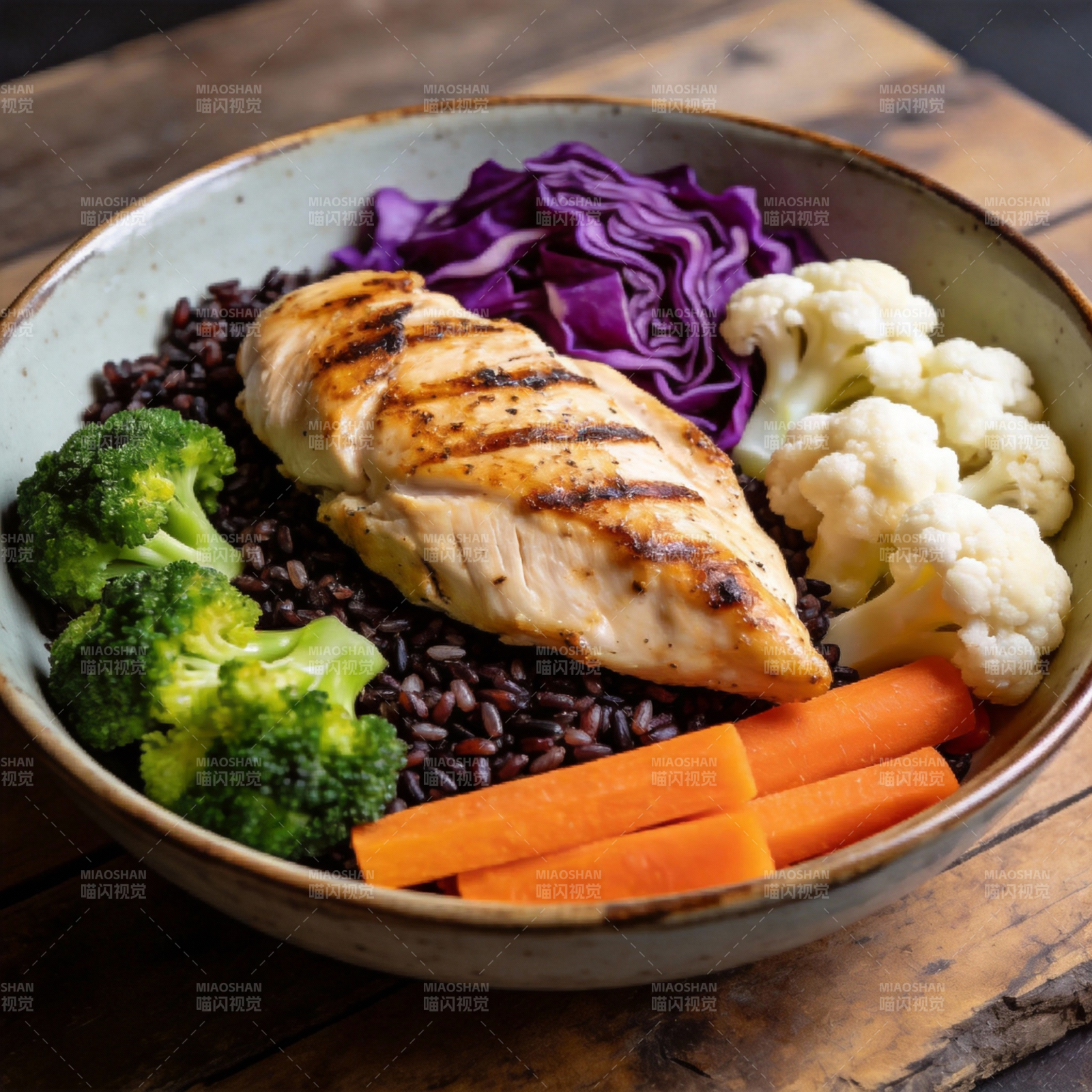 健康鸡胸饭图片