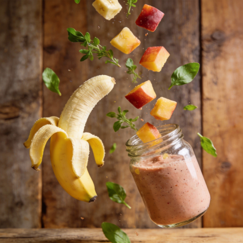 水果飞入奶昔图片