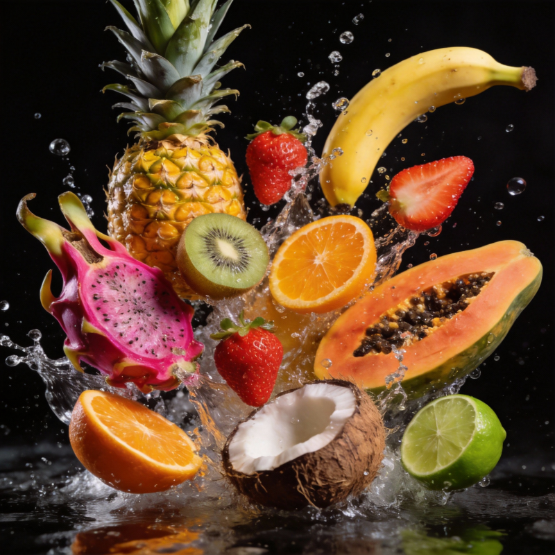 缤纷水果飞溅图片
