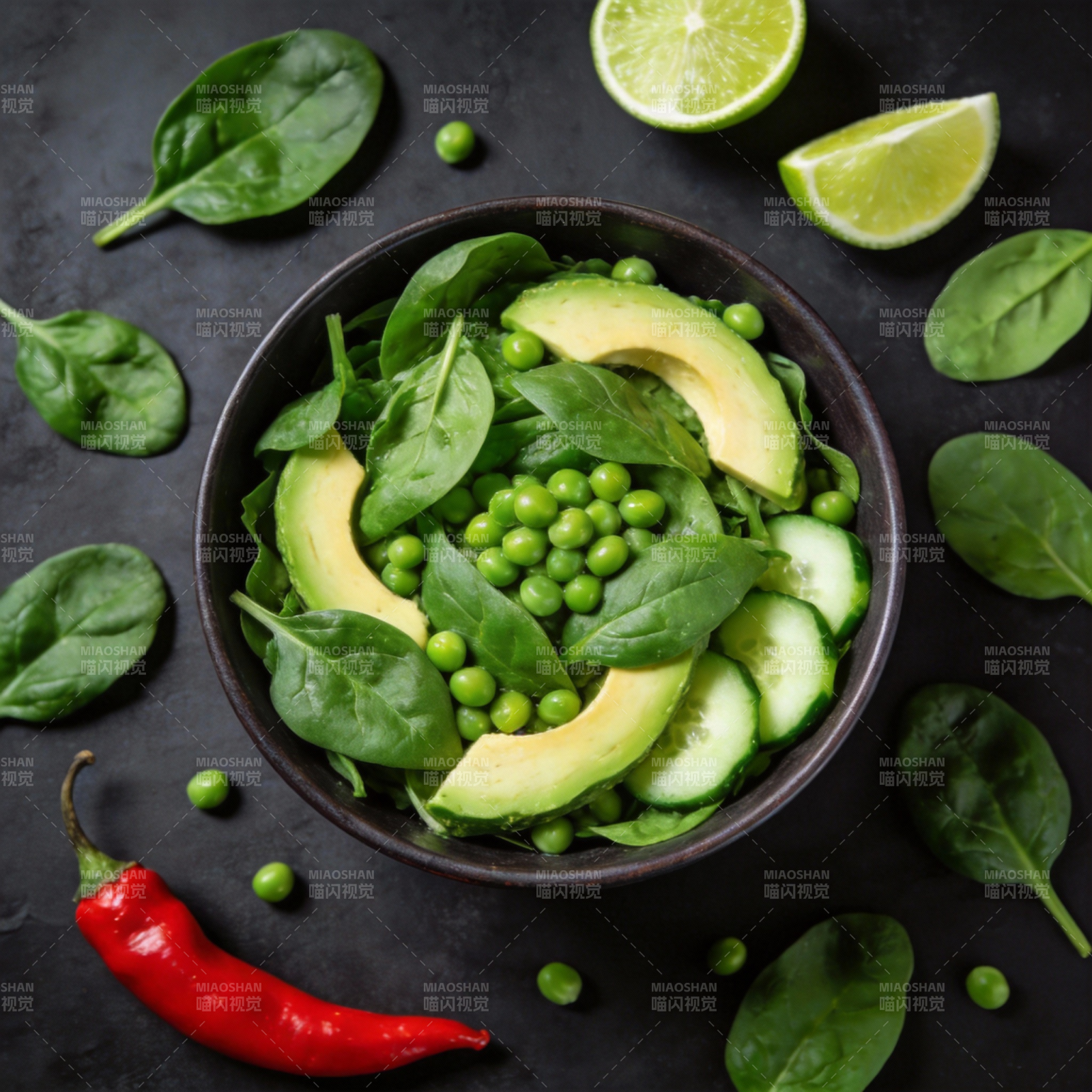 清新蔬菜沙拉图片