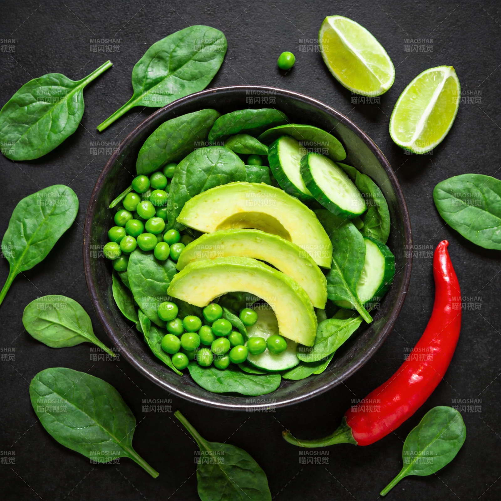 清新蔬果沙拉图片