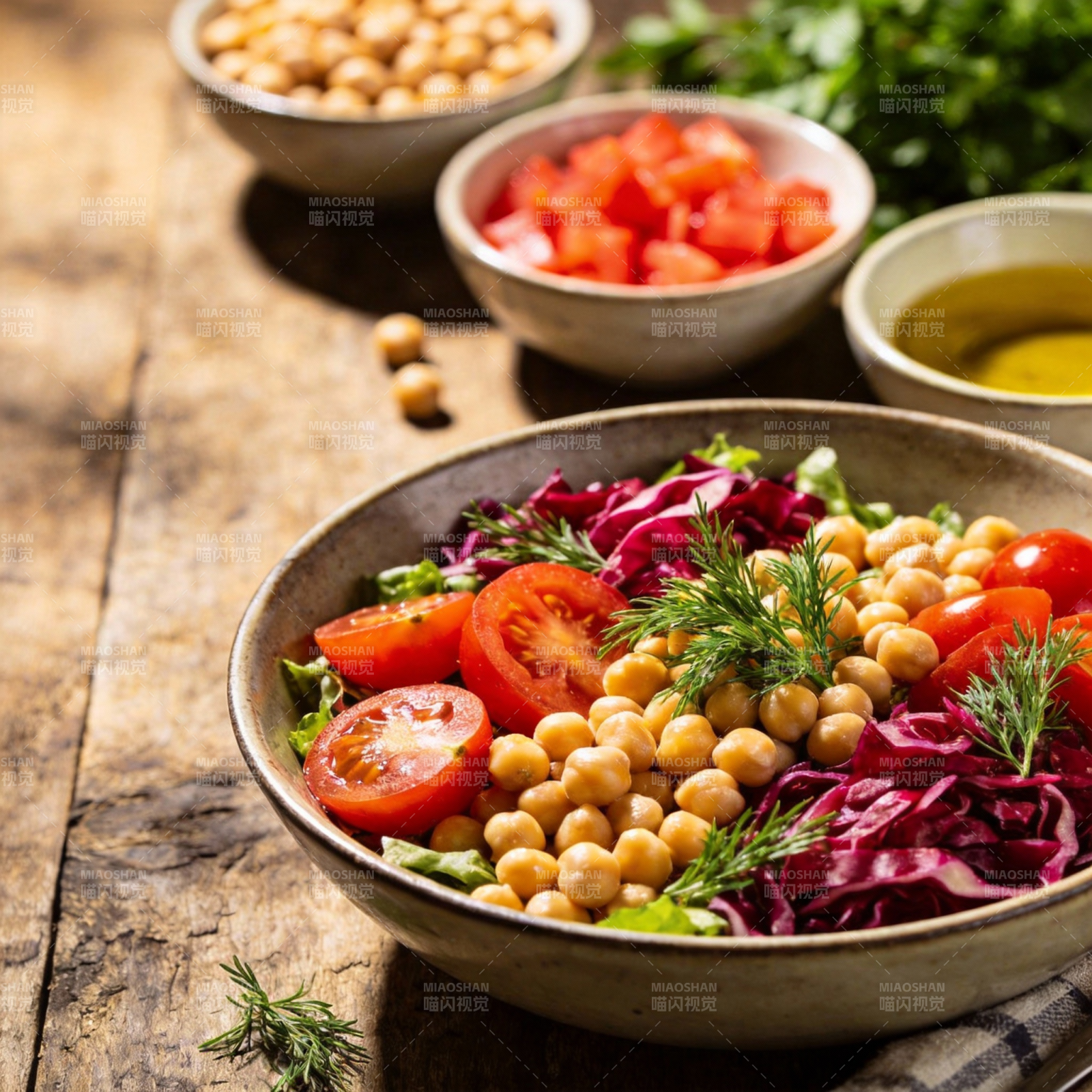 新鲜蔬果沙拉图片