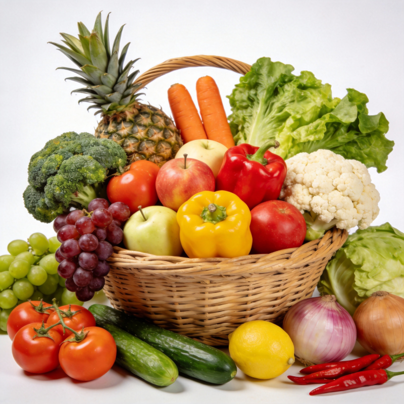 新鲜果蔬篮图片