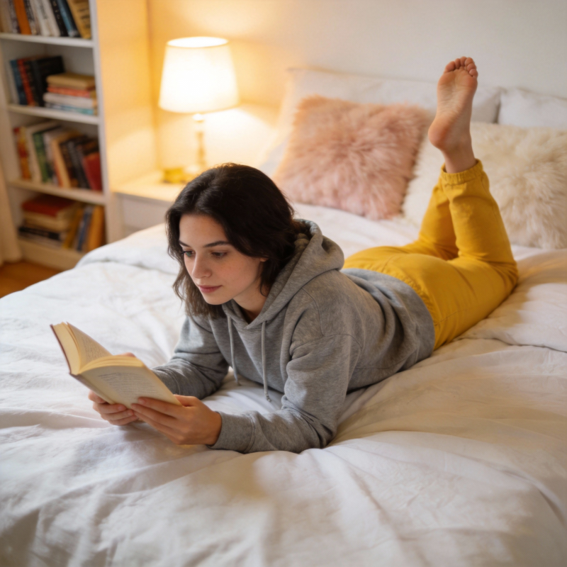 床榻阅读时光图片