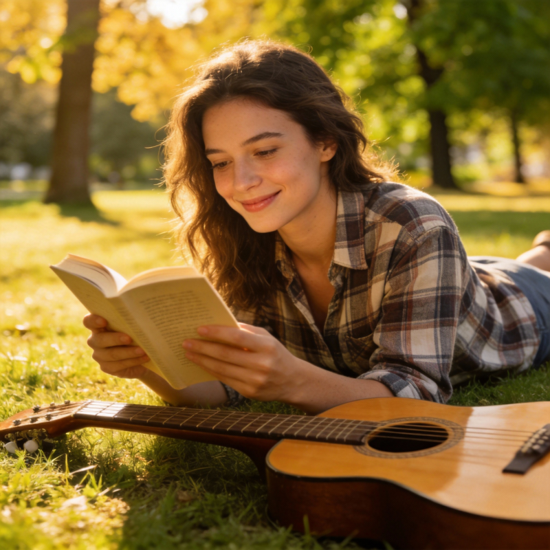 公园阅读时光图片