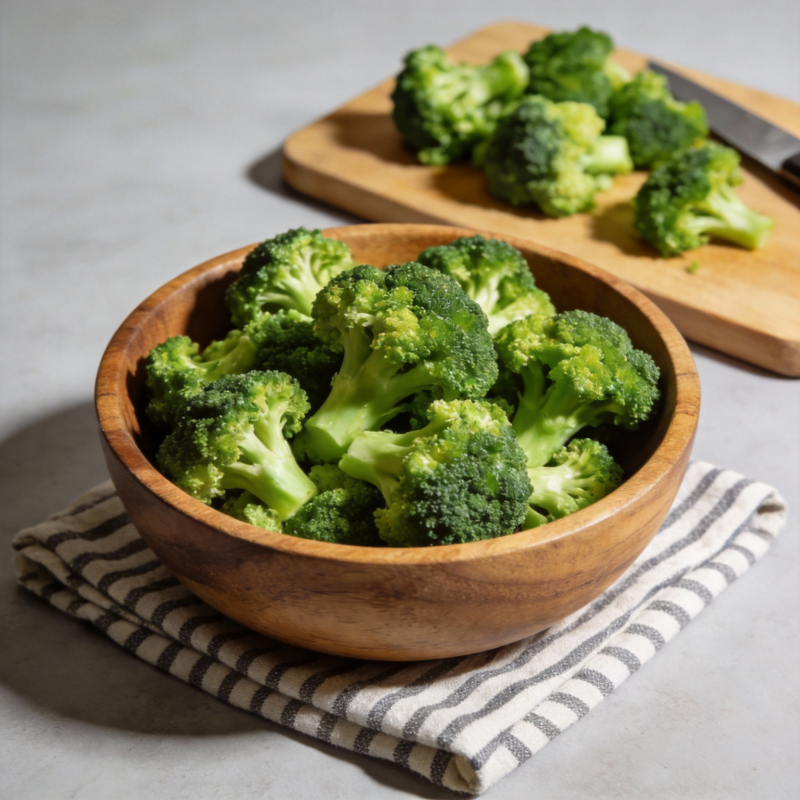 新鲜西兰花盛碗中图片