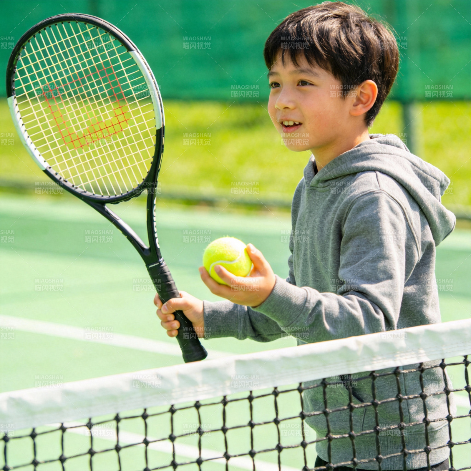 少年网球初体验图片