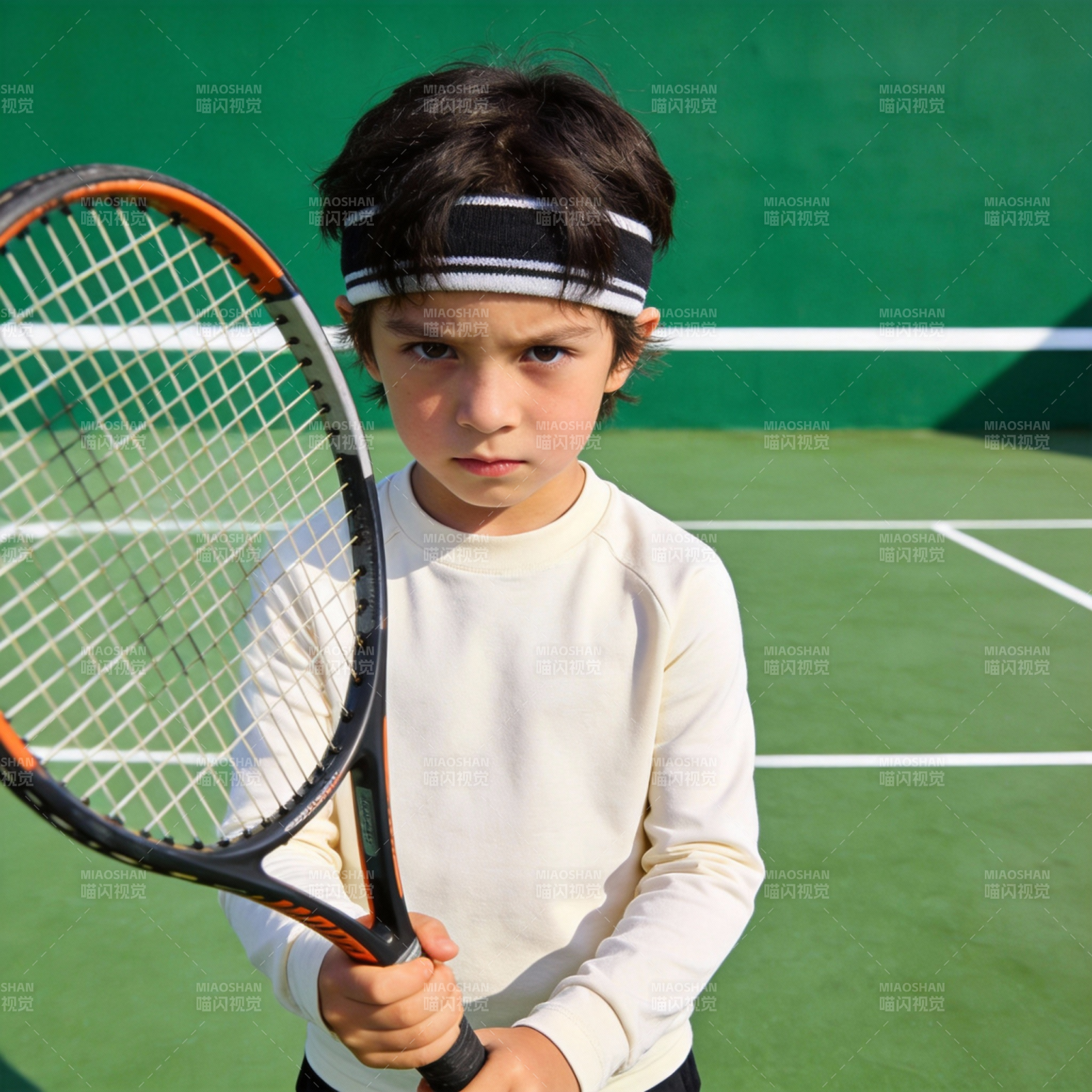 小球员专注网球图片