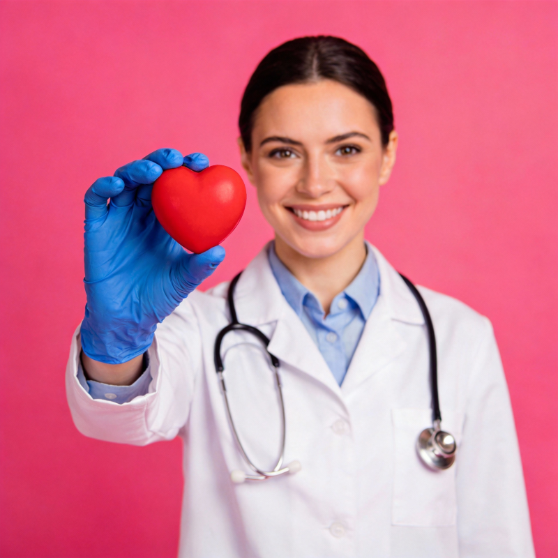 医生手持红心图片