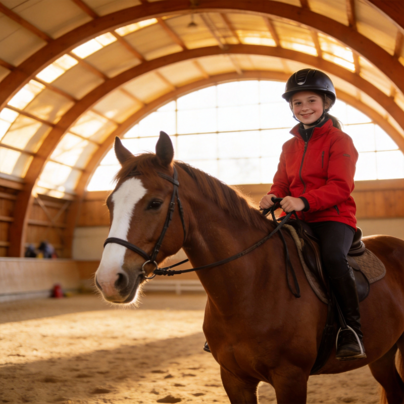 骑马少女笑颜图片