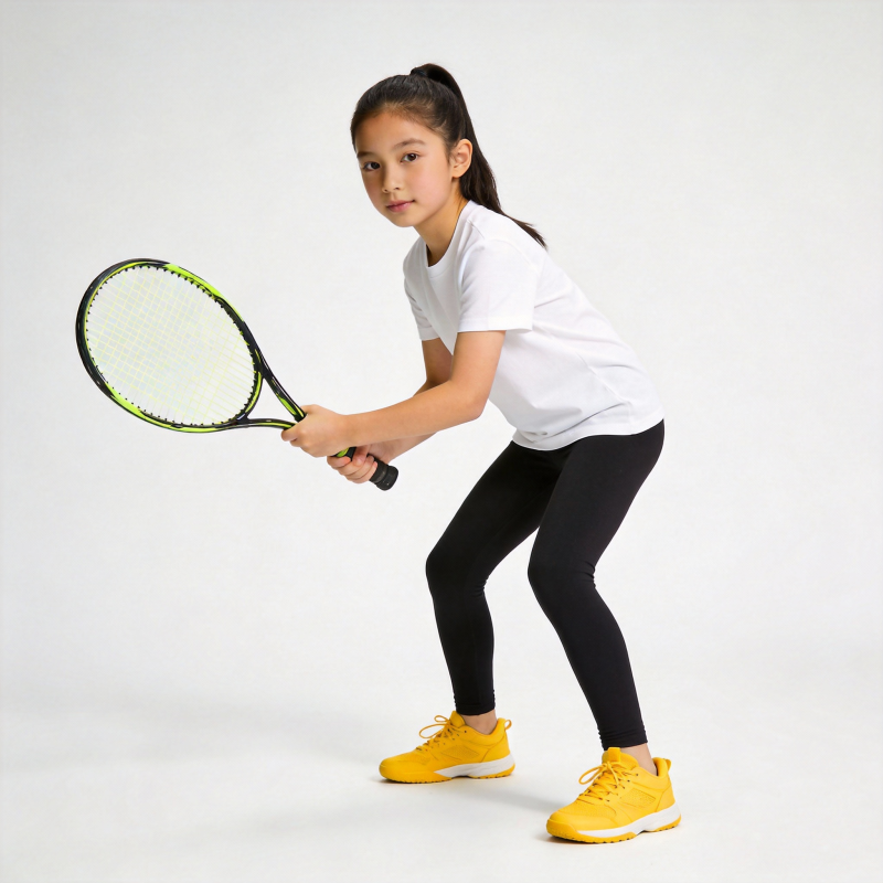 小女孩打网球图片