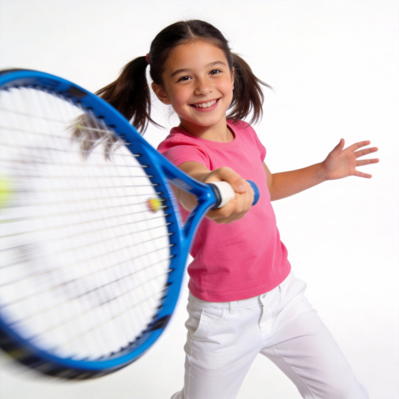 小女孩打网球图片