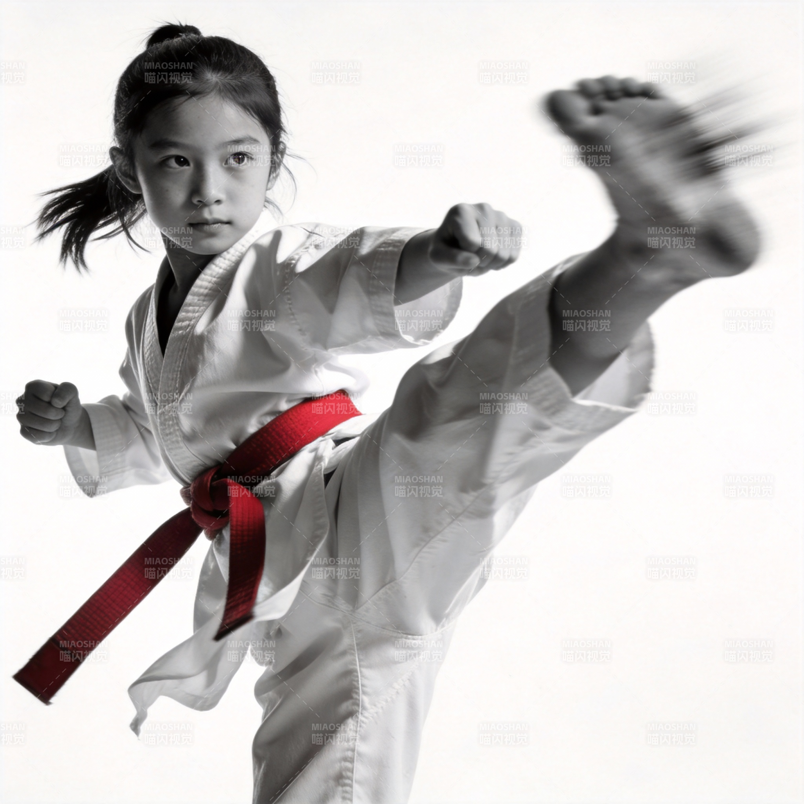 少女跆拳道高踢图片