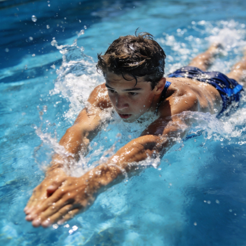 泳者破浪前行图片