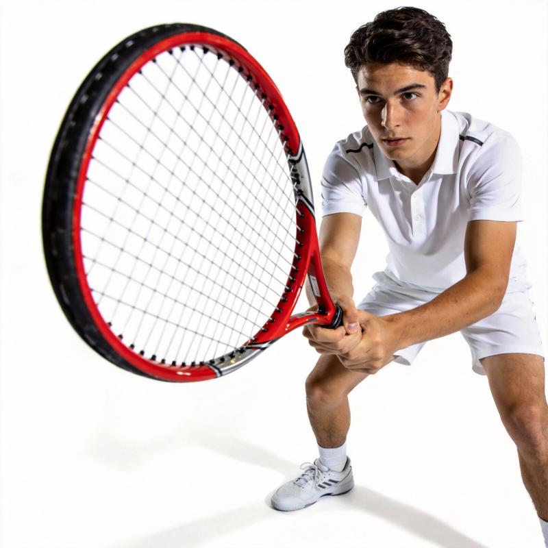 网球选手准备击球图片