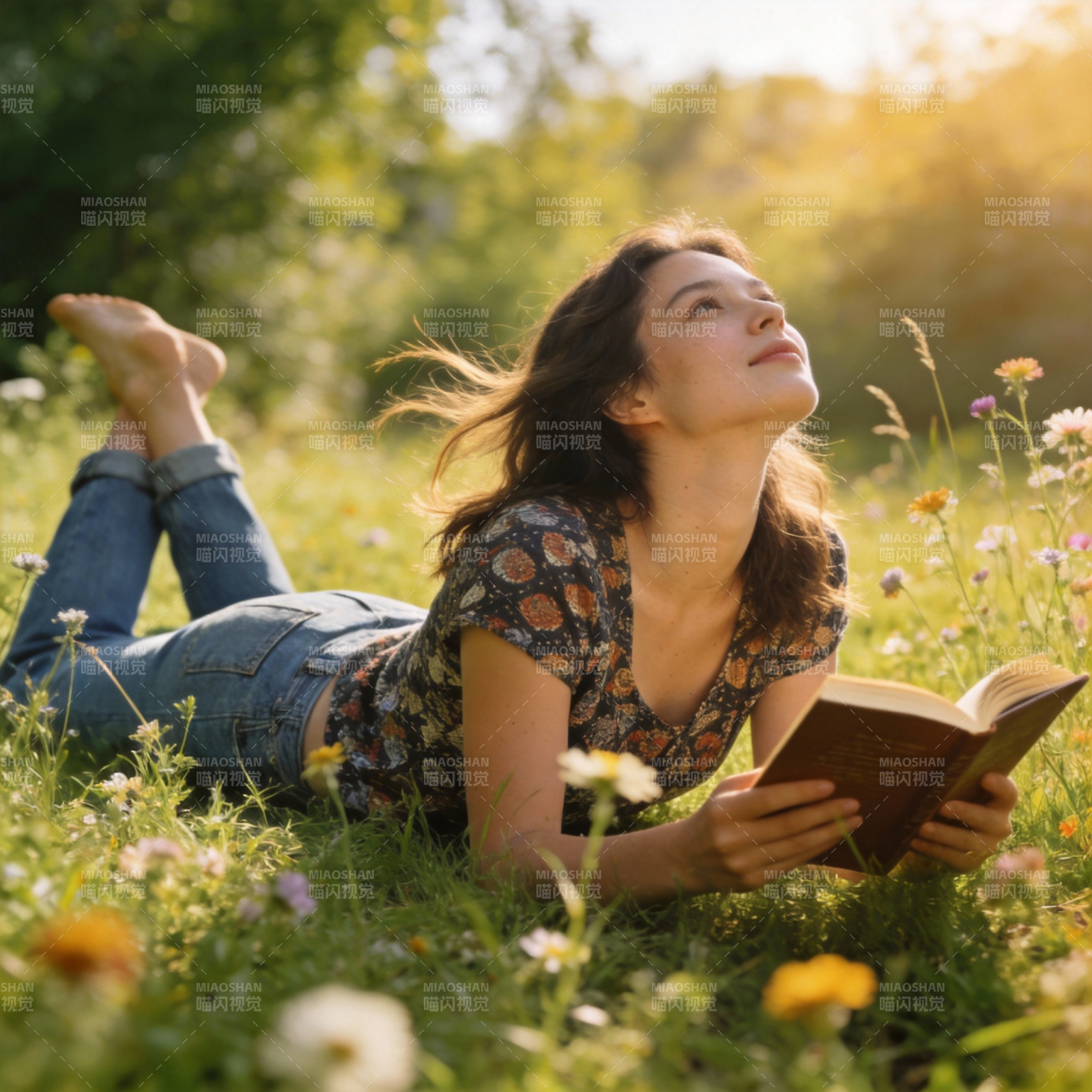 花间阅读 心向阳光图片