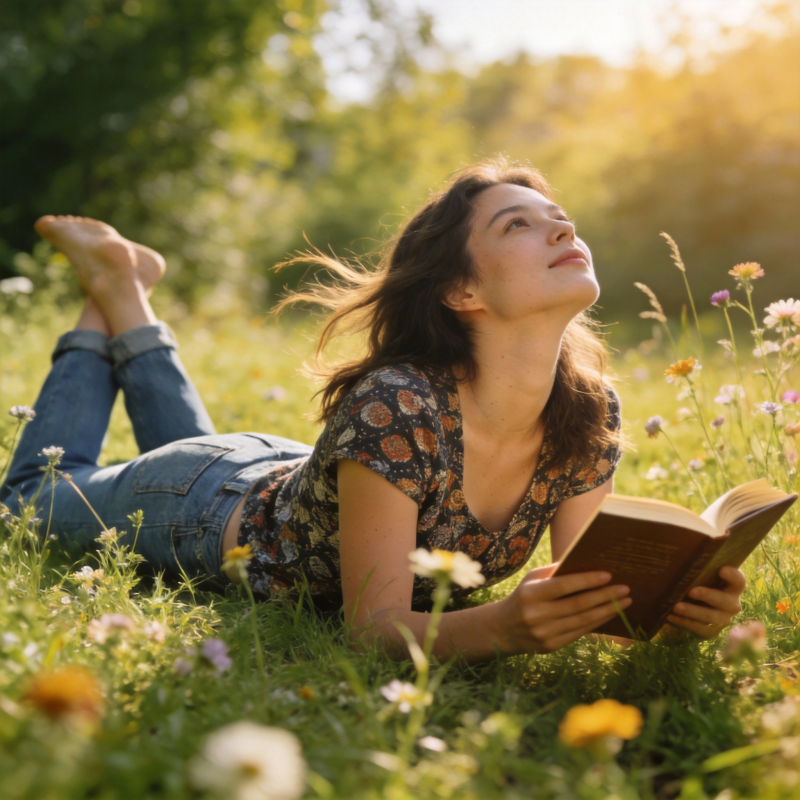 花间阅读 心向阳光图片